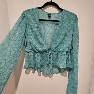 Wild Fable Green Floral Shirt